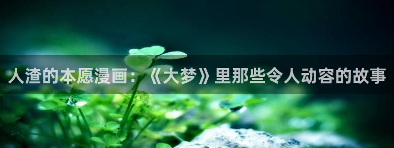 汗汗漫画免费漫画全集：人渣的本愿漫画：《大梦》里那些令人动容的故事